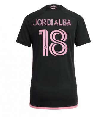 Inter Miami Jordi Alba #18 Segunda Equipación Mujer 2024-25 Manga Corta